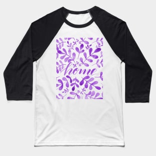 Watercolor home foliage - purple Baseball T-Shirt